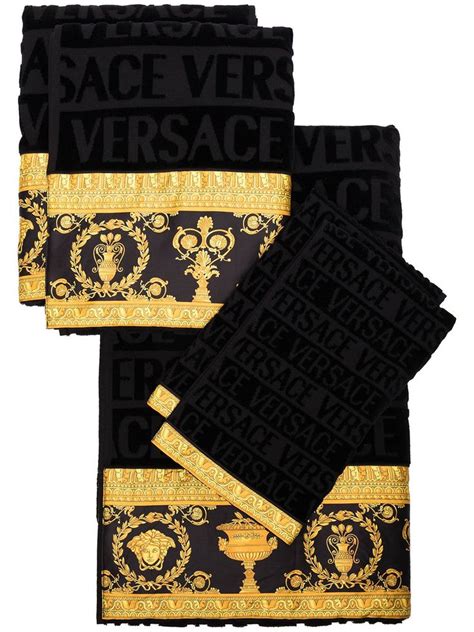 versace blue towel|versace bathroom accessories.